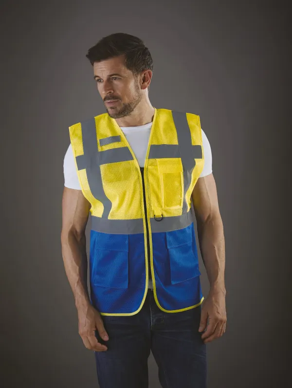 Gilet haute visibilité Top Cool "Management" porté — vue 4