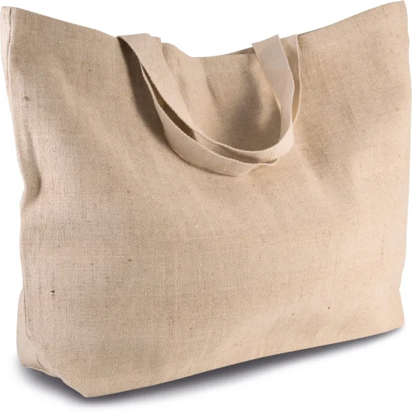 Grand sac de shopping fourre-tout esprit rustique porté — vue 3