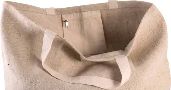 Grand sac de shopping fourre-tout esprit rustique porté — vue 4