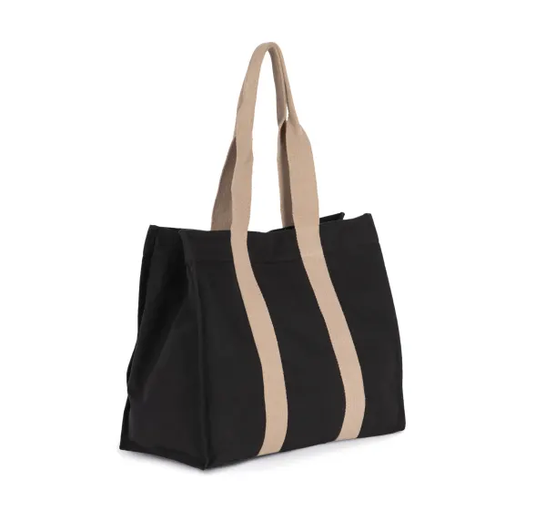 Grand sac shopping à soufflet recyclé porté — vue 1