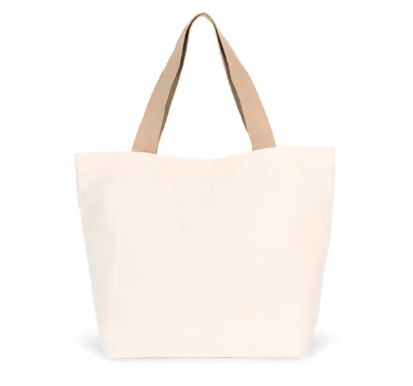 Grand sac shopping recyclé à fond plat porté — vue 3