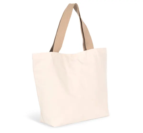 Grand sac shopping recyclé à fond plat porté — vue 4