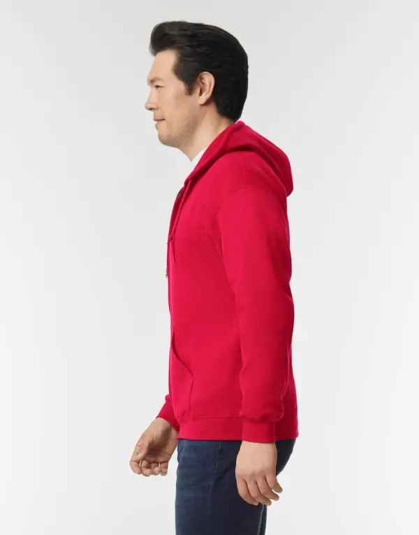 Heavy Blend Adult Full Zip Hooded Sweat porté — vue 1