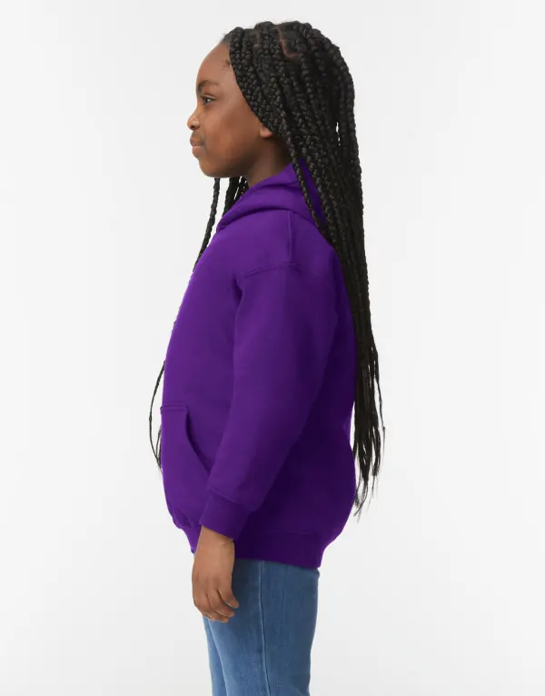 Heavy Blend Youth Hooded Sweat porté — vue 1