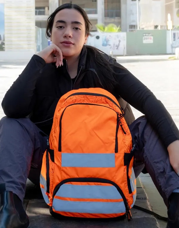 Hi-Vis Backpack London porté — vue 1