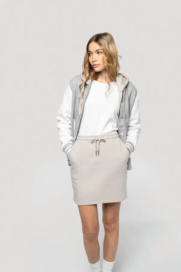 Jupe molleton écoresponsable femme porté — vue 2