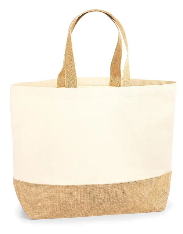 Jute Base Canvas Tote XL porté — vue 2