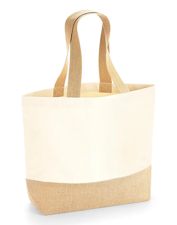 Jute Base Canvas Tote porté — vue 2