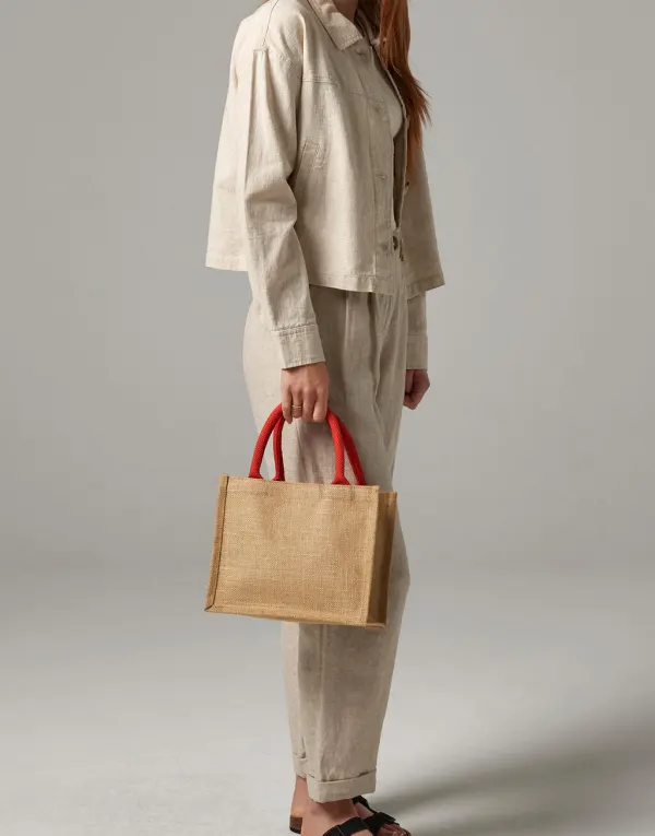 Jute Mini Gift Bag porté — vue 1