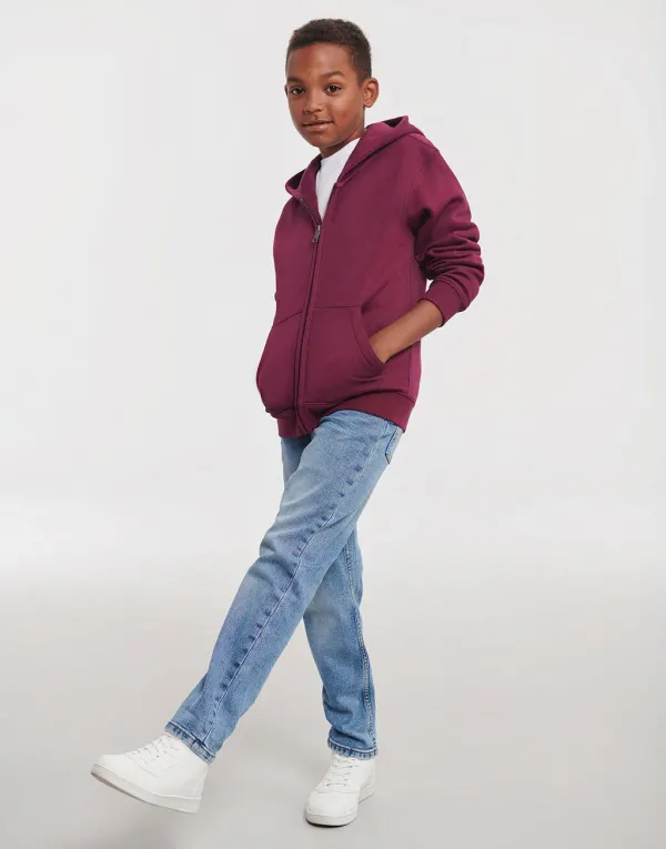 Kids' Authentic Zipped Hood Sweat porté — vue 2