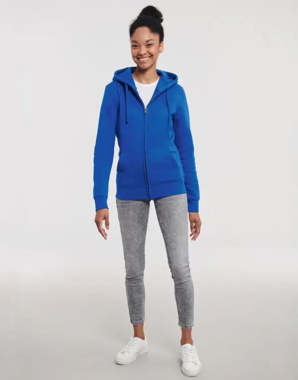 Ladies' Authentic Zipped Hood porté — vue 2