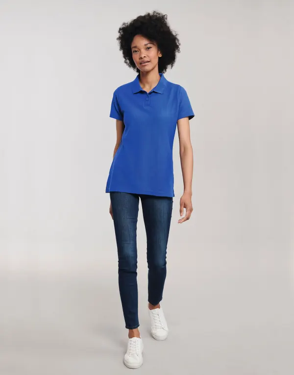 Ladies' Classic Polycotton Polo porté — vue 2