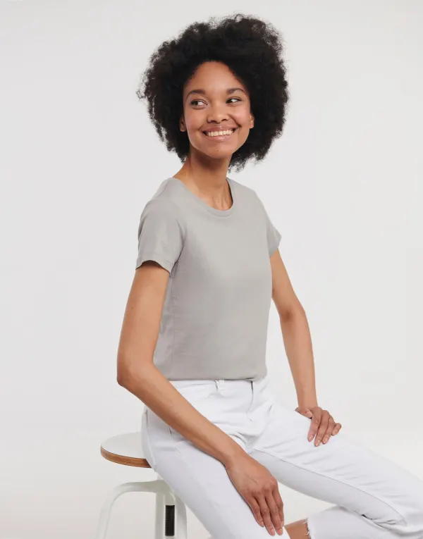 Ladies´ Pure Organic Tee porté — vue 3