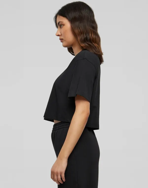 Ladies Short Oversized Tee porté — vue 1