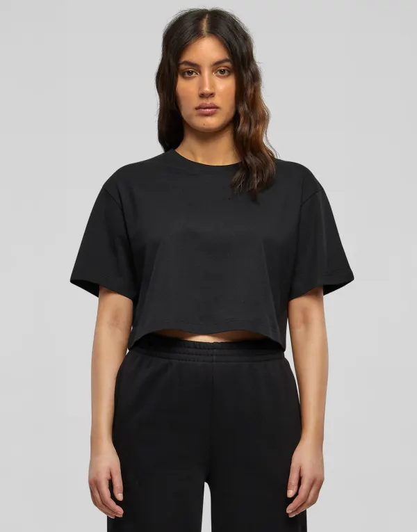 Ladies Short Oversized Tee porté — vue 3