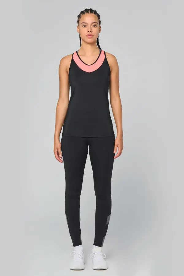 Legging de padel bicolore femme porté — vue 3