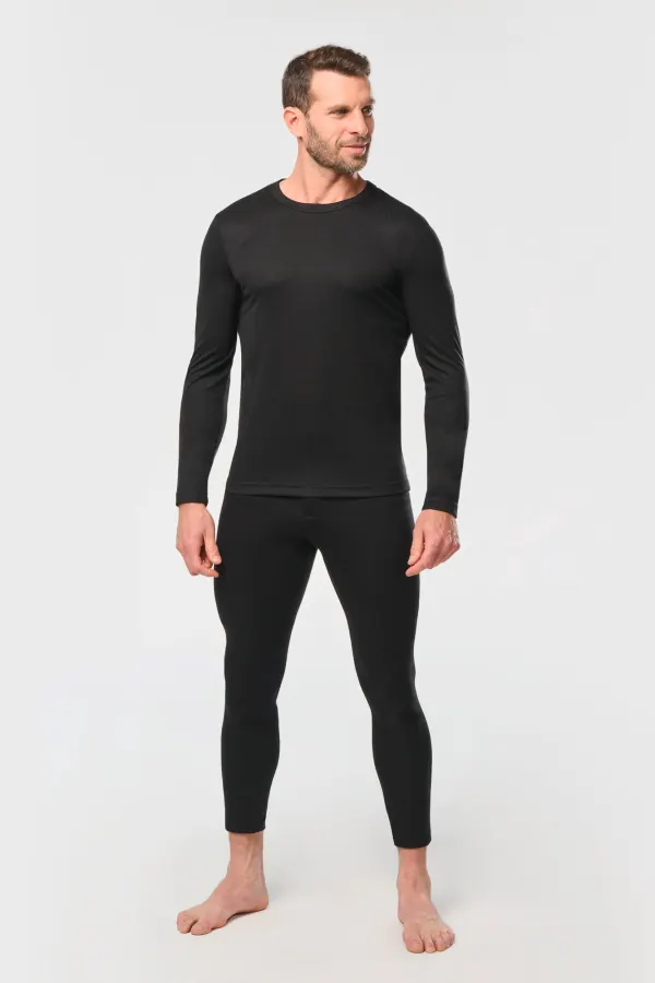 Maillot de corps manches longues unisexe porté — vue 2