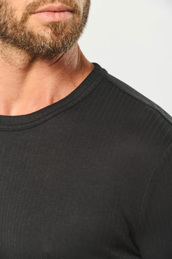 Maillot de corps manches longues unisexe porté — vue 4