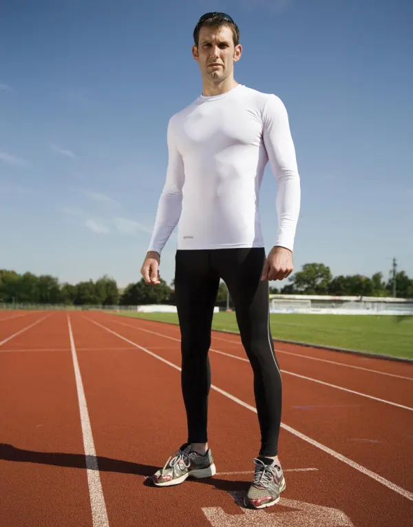 Men's Bodyfit Base Layer Leggings porté — vue 1