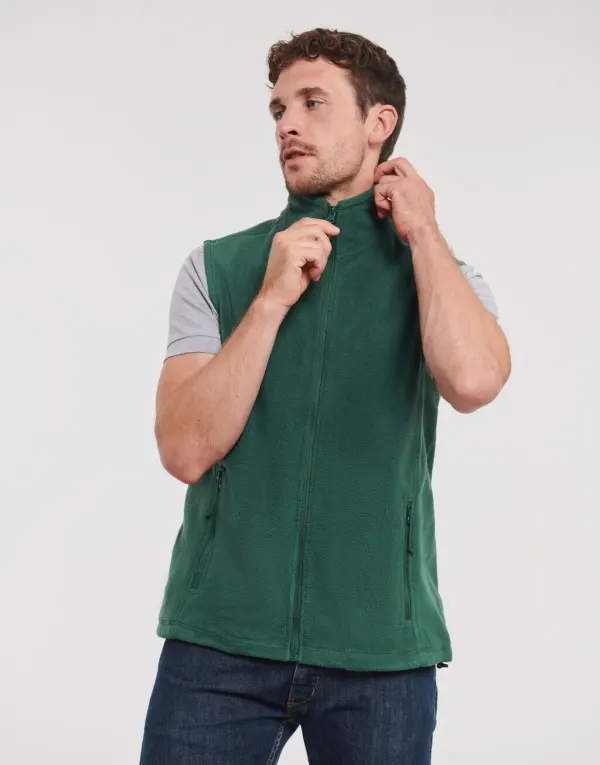 Men's Gilet Outdoor Fleece porté — vue 1
