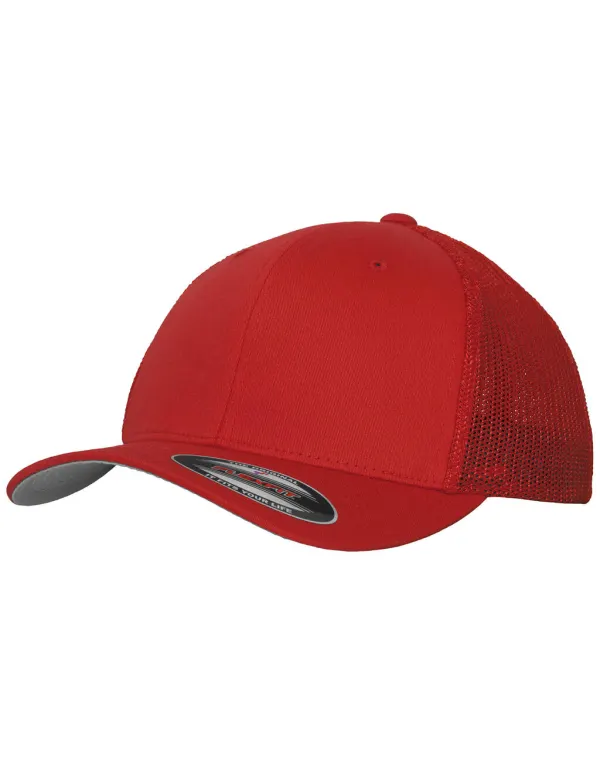 Mesh Cotton Twill Trucker Cap porté — vue 1