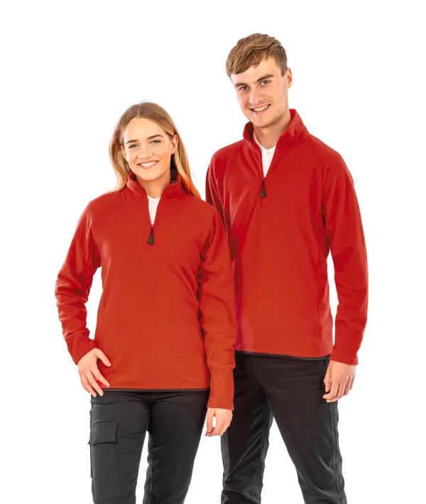 Micropolaire recyclée col zippé porté — vue 2