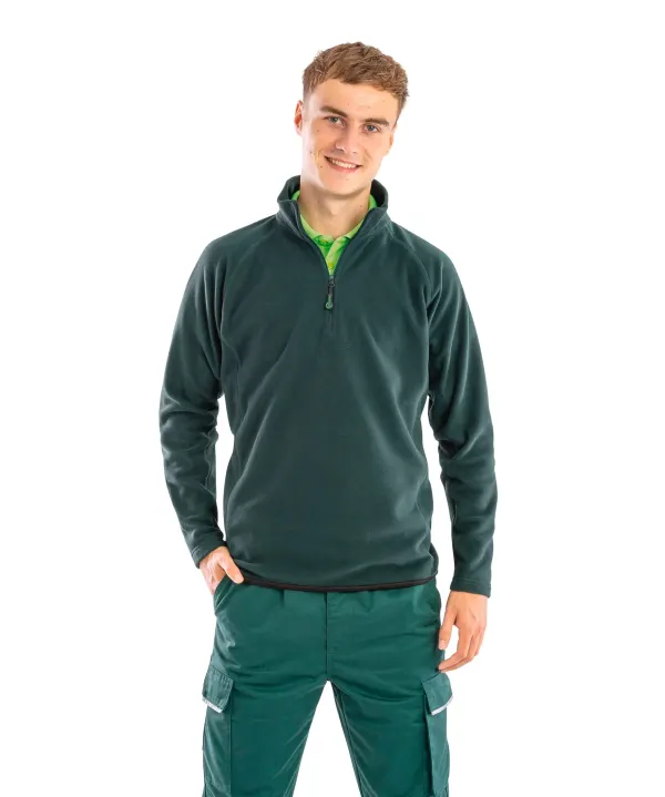 Micropolaire recyclée col zippé porté — vue 3