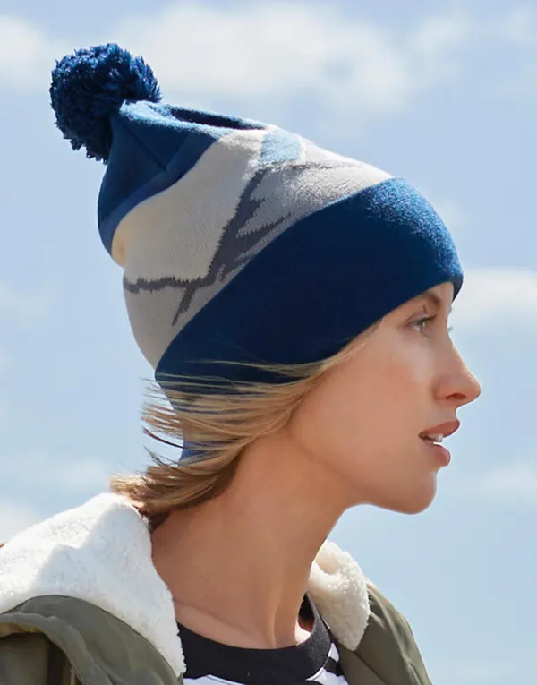 Mountain Peaks Pom Pom Beanie porté — vue 1