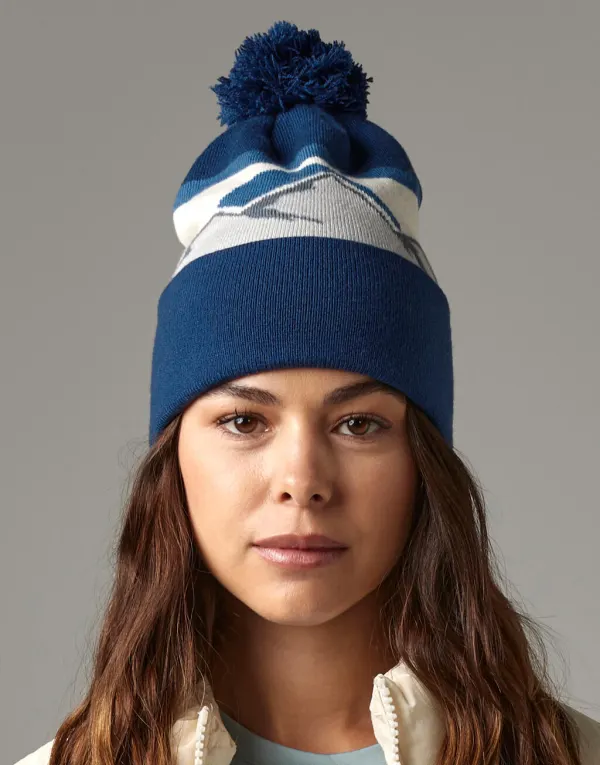Mountain Peaks Pom Pom Beanie porté — vue 2