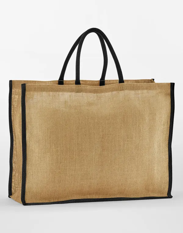 Natural Starched Jute Market Shopper porté — vue 1
