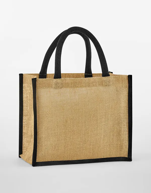 Natural Starched Jute Midi Tote porté — vue 1