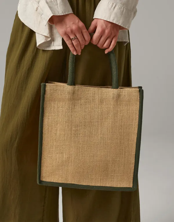 Natural Starched Jute Midi Tote porté — vue 4