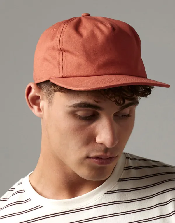 Organic Cotton Unstructured 5 Panel Cap porté — vue 3