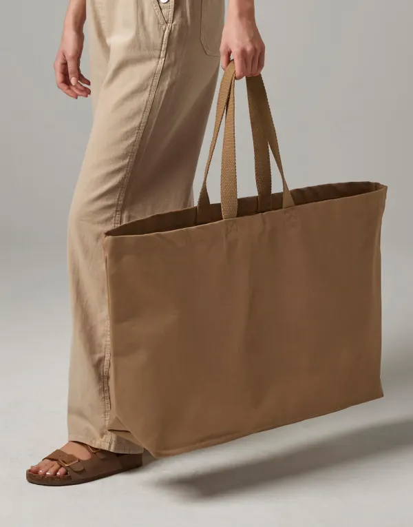 Oversized Canvas Tote Bag porté — vue 2