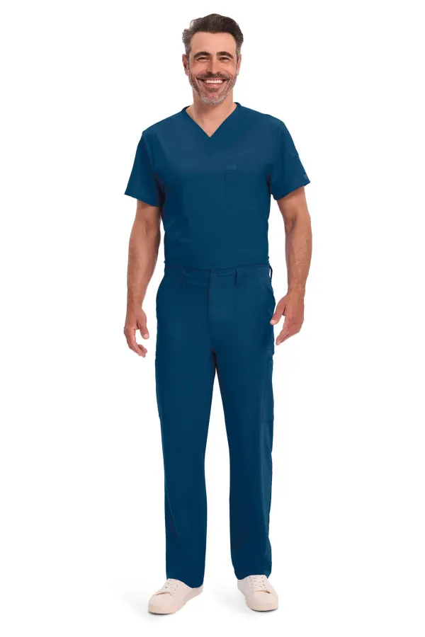 Pantalon à cordon de serrage à taille standard homme porté — vue 1