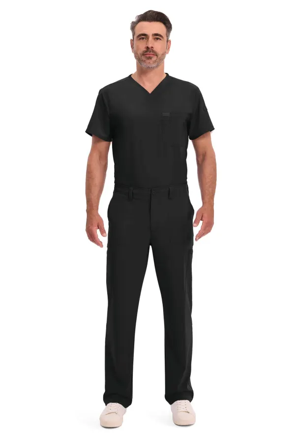 Pantalon à cordon de serrage à taille standard homme porté — vue 2