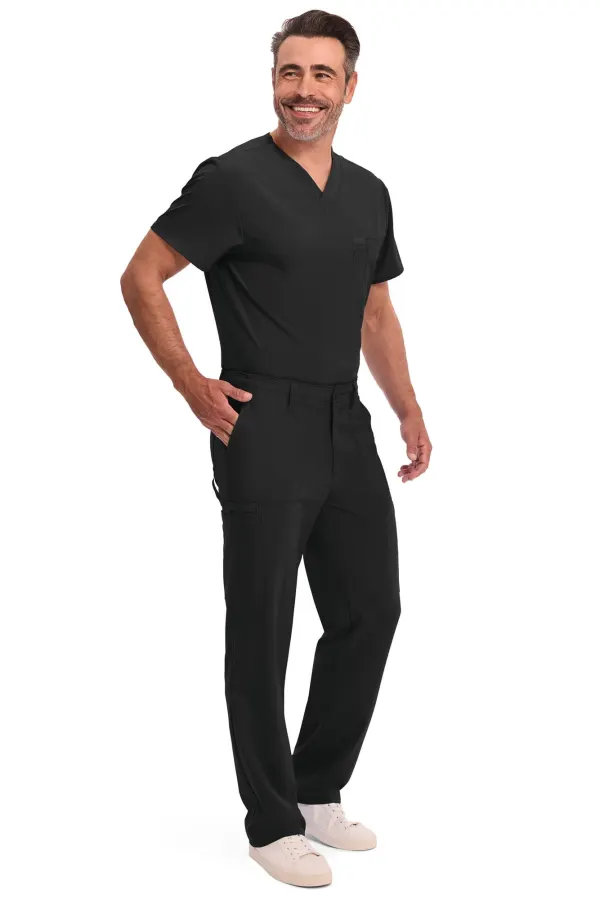 Pantalon à cordon de serrage à taille standard homme porté — vue 3