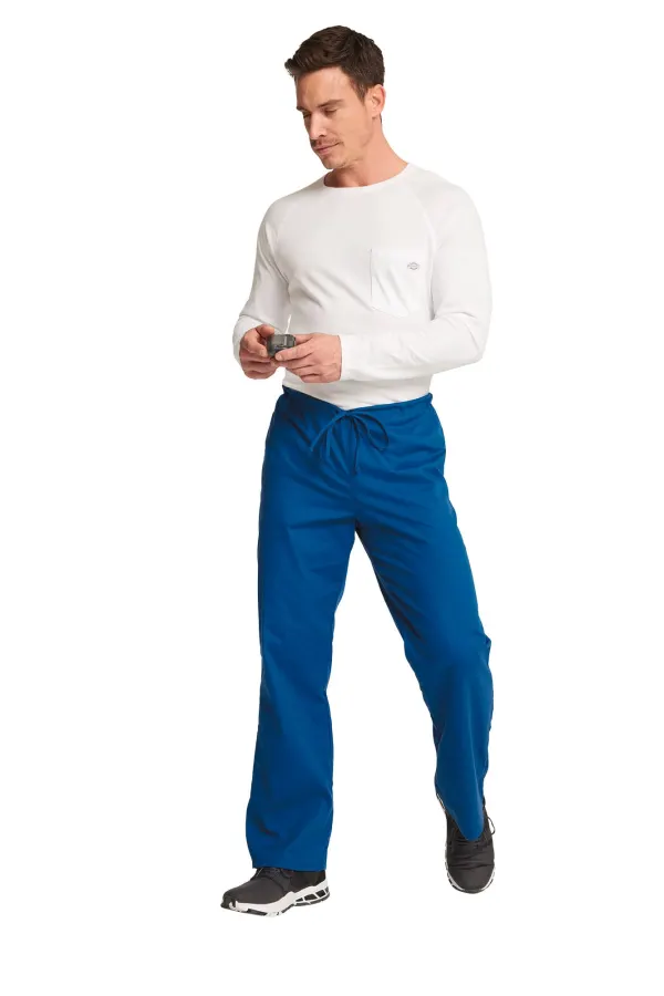 Pantalon à cordon de serrage à taille standard unisexe porté — vue 2