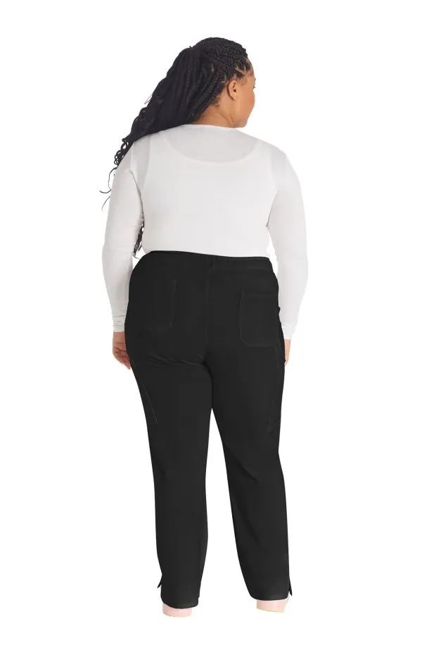 Pantalon à taille mi-haute avec cordon de serrage pour femme porté — vue 3