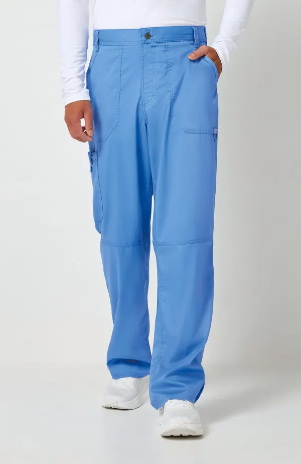 Pantalon cargo à braguette homme porté — vue 2