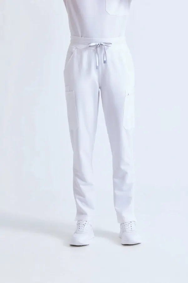 Pantalon cargo stretch femme porté — vue 1