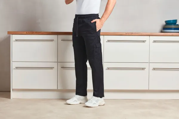Pantalon de chef "Essential" porté — vue 2
