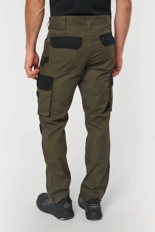 Pantalon de travail bicolore homme porté — vue 1