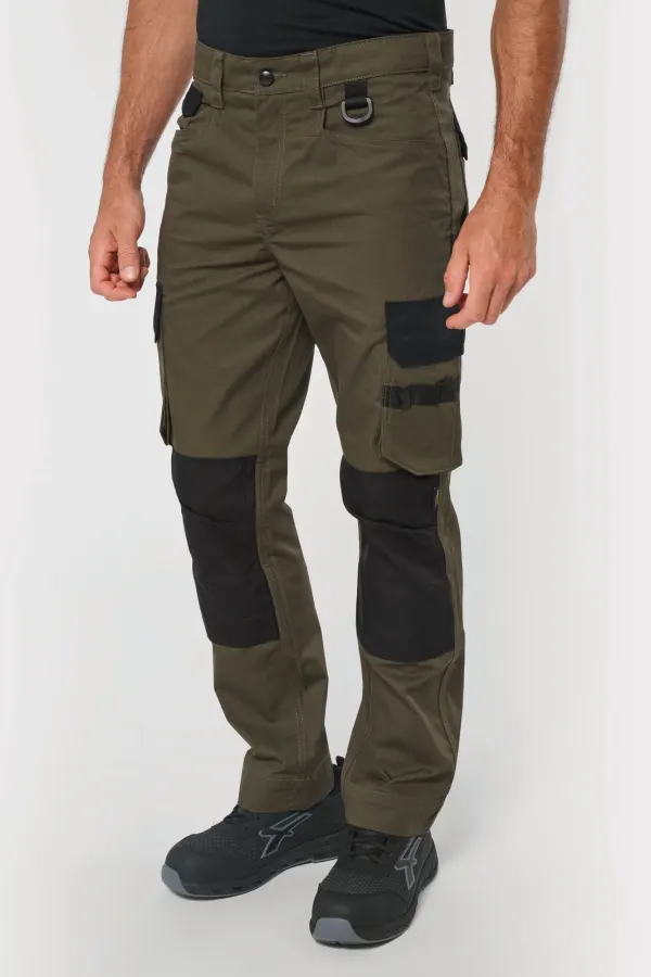 Pantalon de travail bicolore homme porté — vue 2