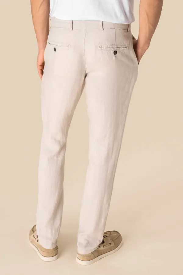 Pantalon en lin homme porté — vue 4