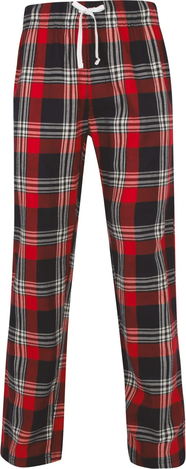 Pantalon homme à motif tartan porté — vue 1