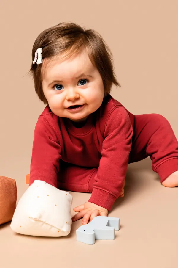Pantalon molleton écoresponsable bébé porté — vue 3
