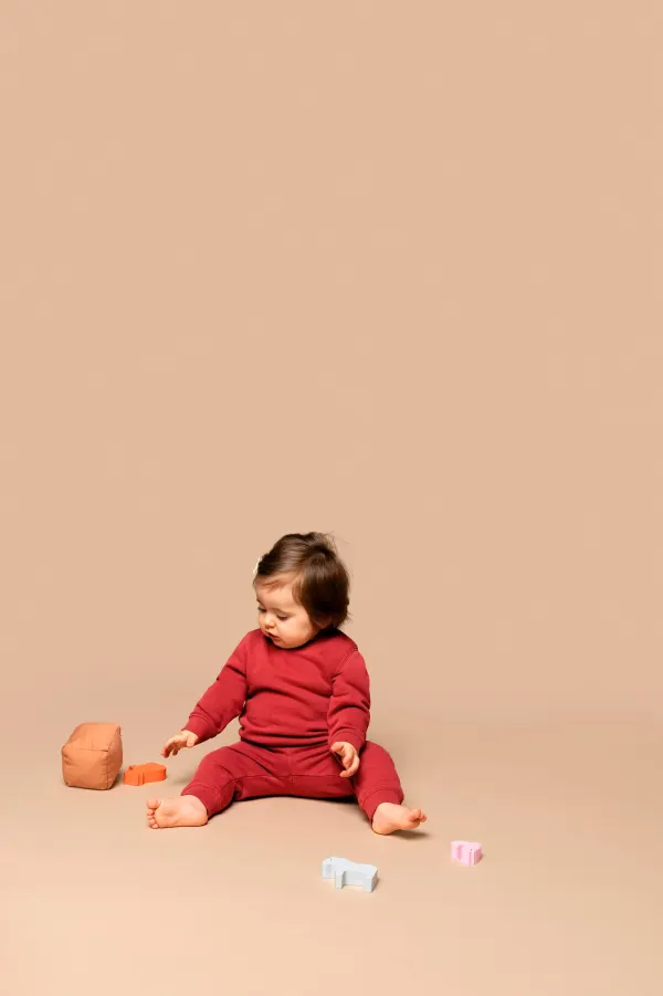 Pantalon molleton écoresponsable bébé porté — vue 4