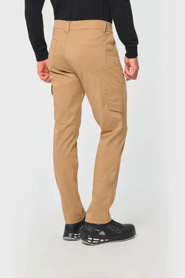 Pantalon stretch coton unisexe porté — vue 1