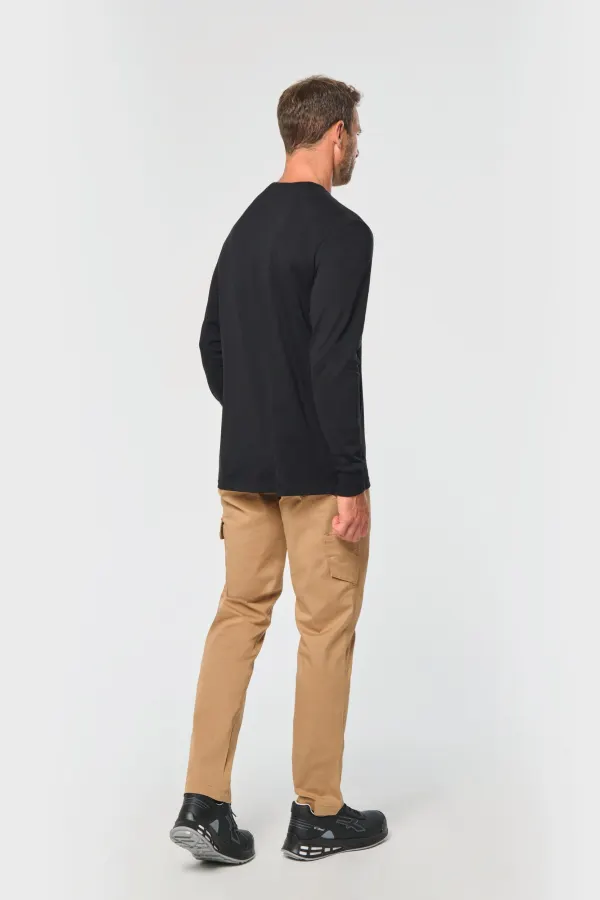 Pantalon stretch coton unisexe porté — vue 3